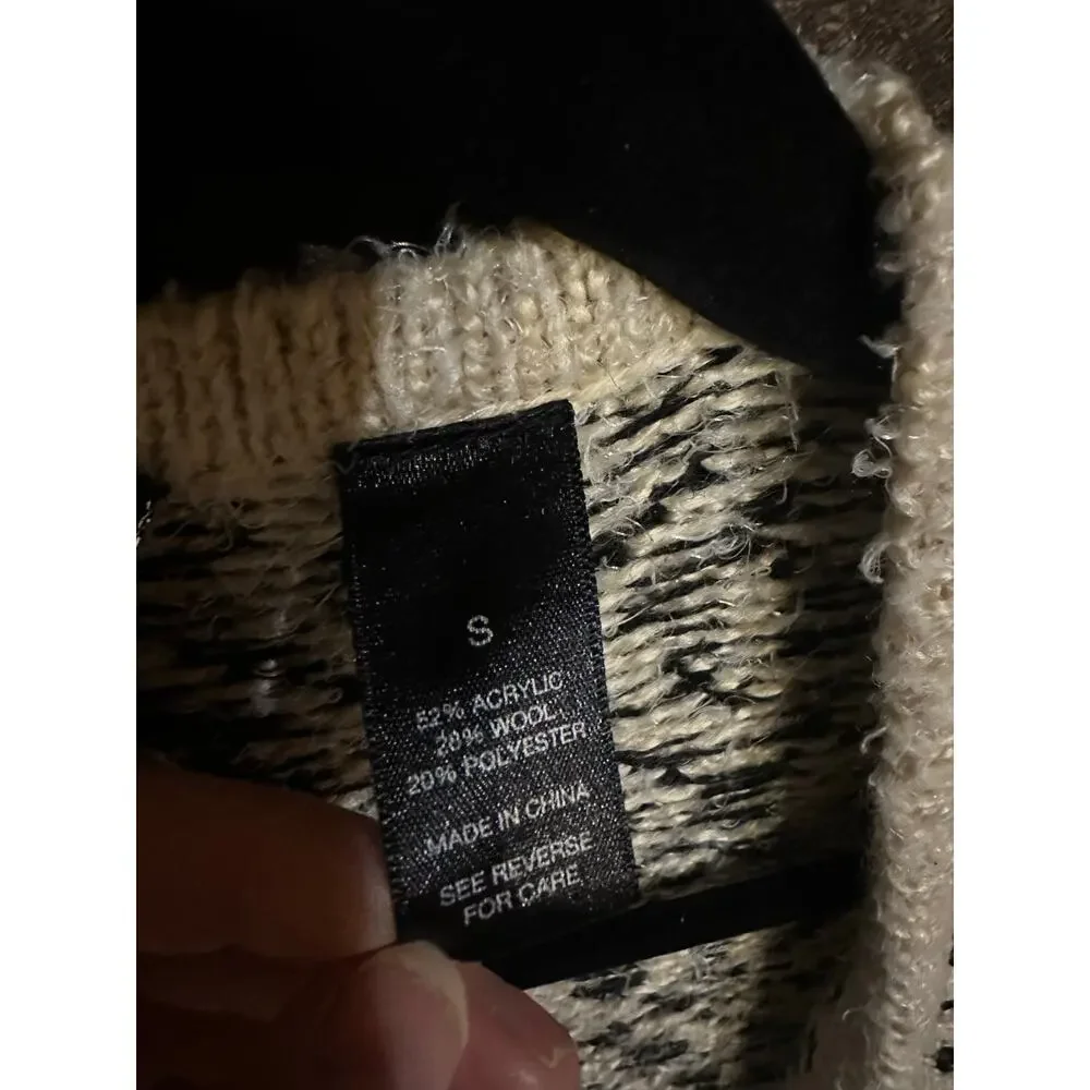 BKE wool blend high low cardigan, size S